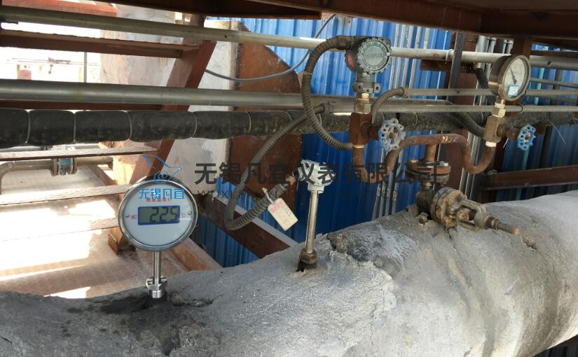 張家港天然氣鍋爐用雙金屬溫度計(jì)，熱電阻現(xiàn)場(chǎng)